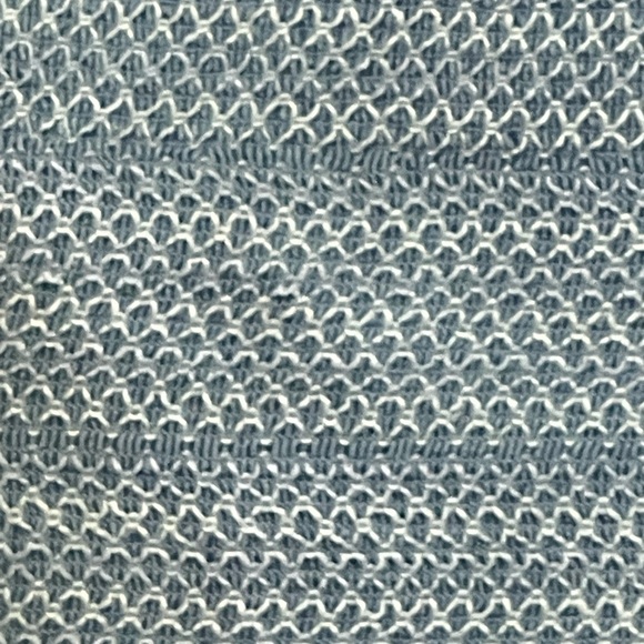 Chambray denim off shoulder peplum peasant blouse - Picture 3 of 4